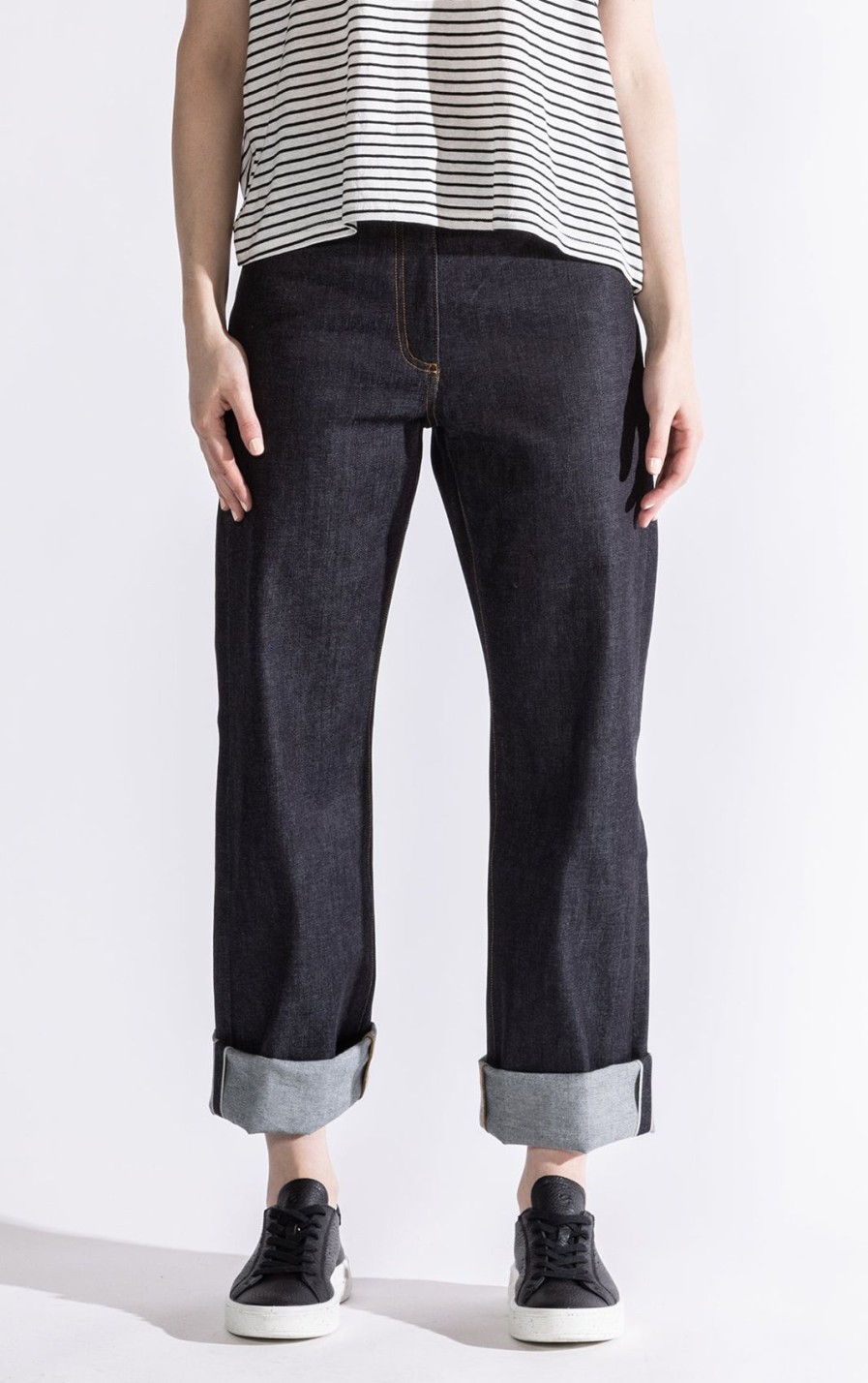 Women'S Alchemy Equipment | 12Oz Selvedge Stretch Denim Jean Indigo Denim