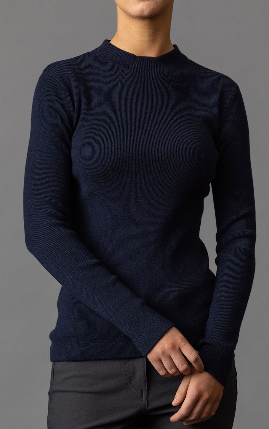 Women'S Alchemy Equipment | 12Gg Mock Neck Rib Knit