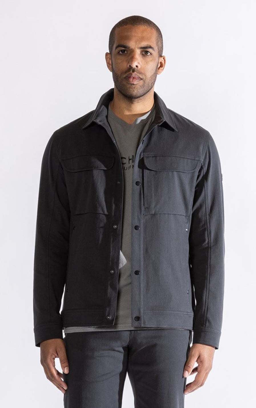 Men'S Alchemy Equipment | Tech Stretch Trucker Jacket Raven