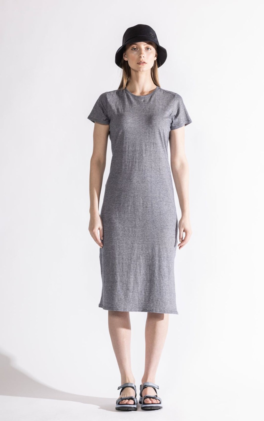 Women'S Alchemy Equipment | Organic Cotton Hemp Dress Navy Fleck