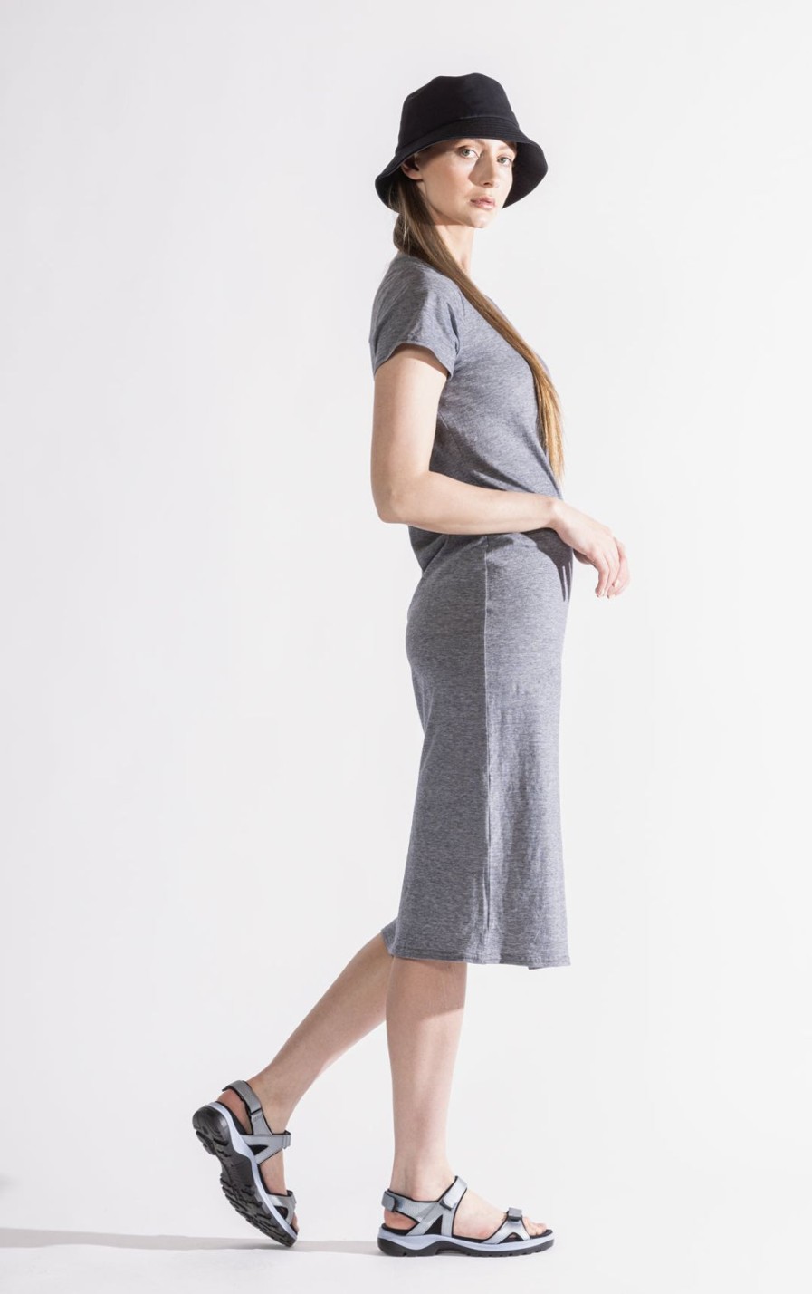 Women'S Alchemy Equipment | Organic Cotton Hemp Dress Navy Fleck