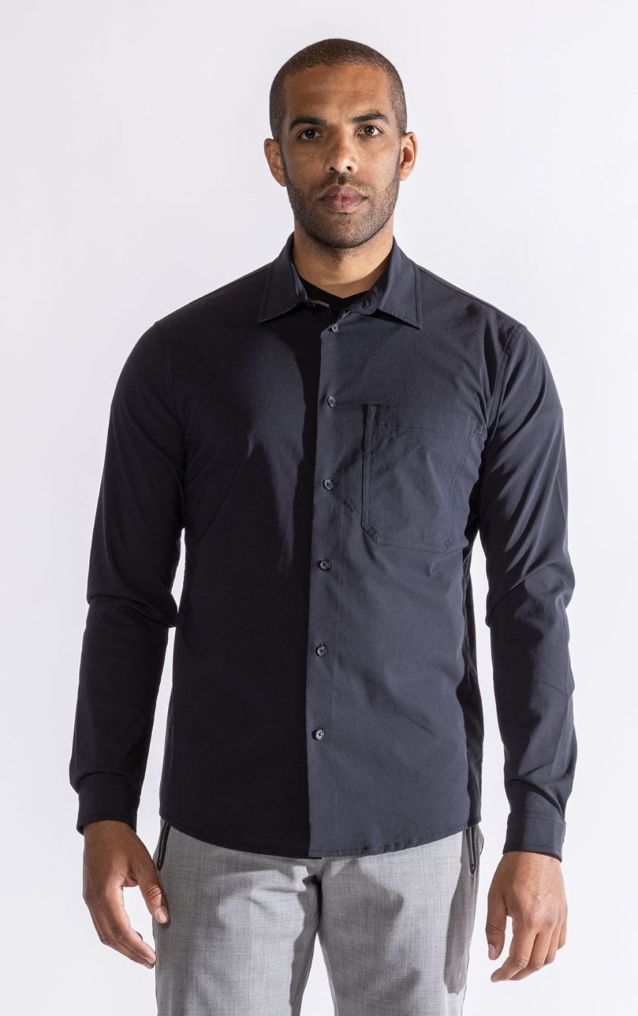 Men'S Alchemy Equipment | Stretch Summer Wool Shirt Black