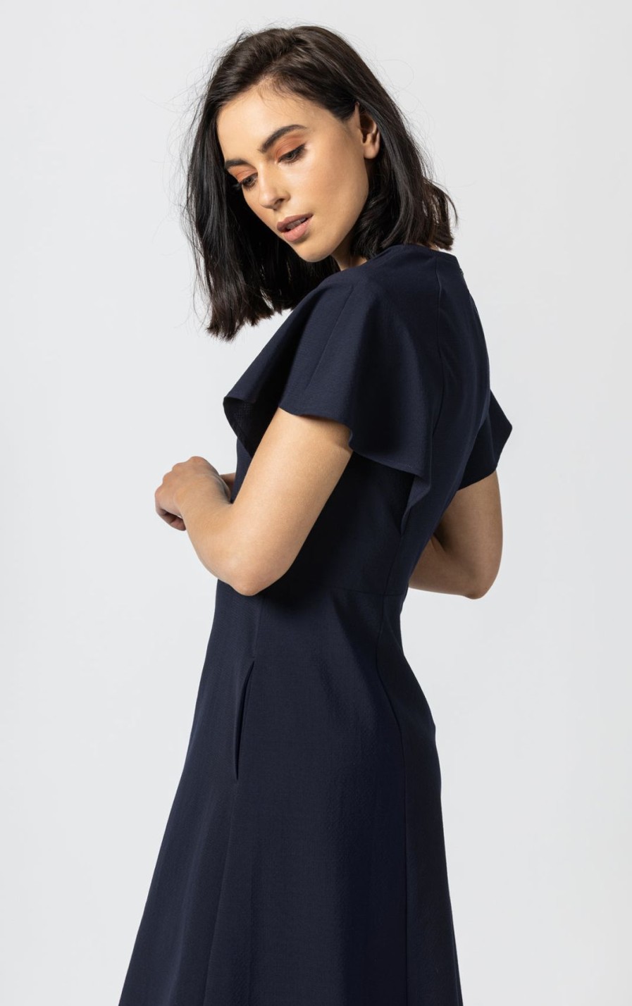 Women'S Alchemy Equipment | Seersucker Wool Blend Dress Navy