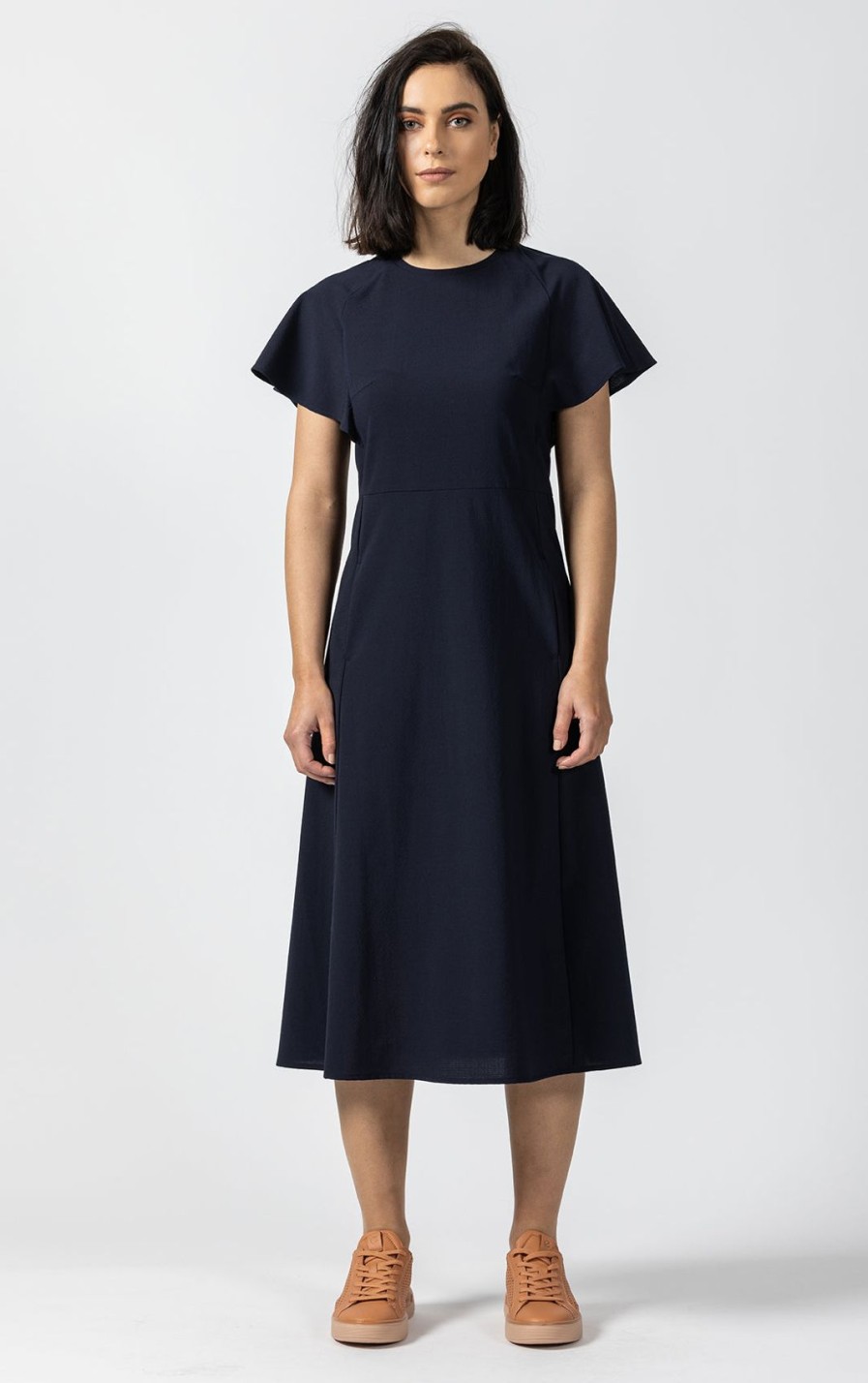 Women'S Alchemy Equipment | Seersucker Wool Blend Dress Navy