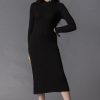 Women'S Alchemy Equipment | 12Gg Rib Knit Dress Black