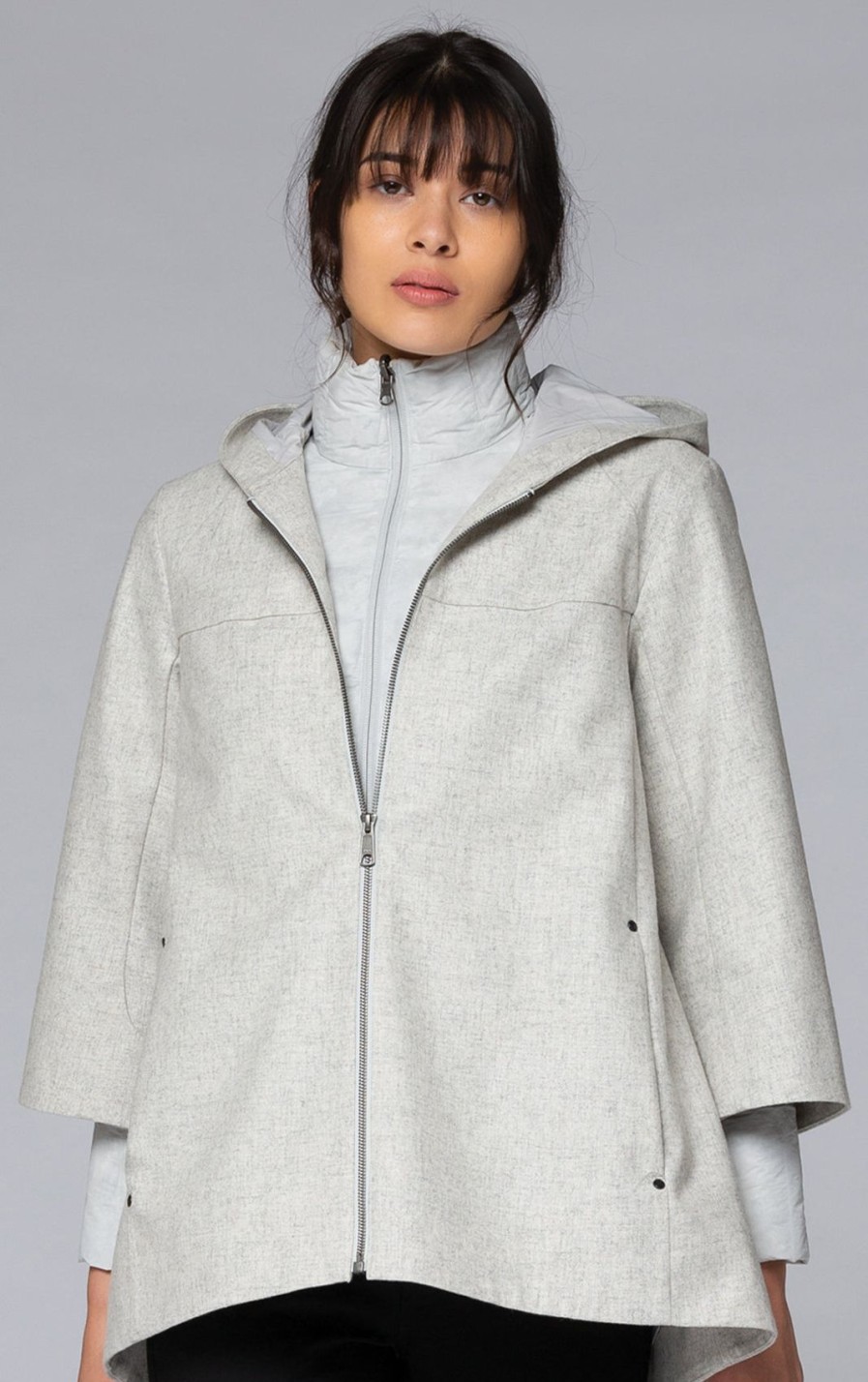 Women'S Alchemy Equipment | 3-In-1 Down Swing Coat Silver Grey