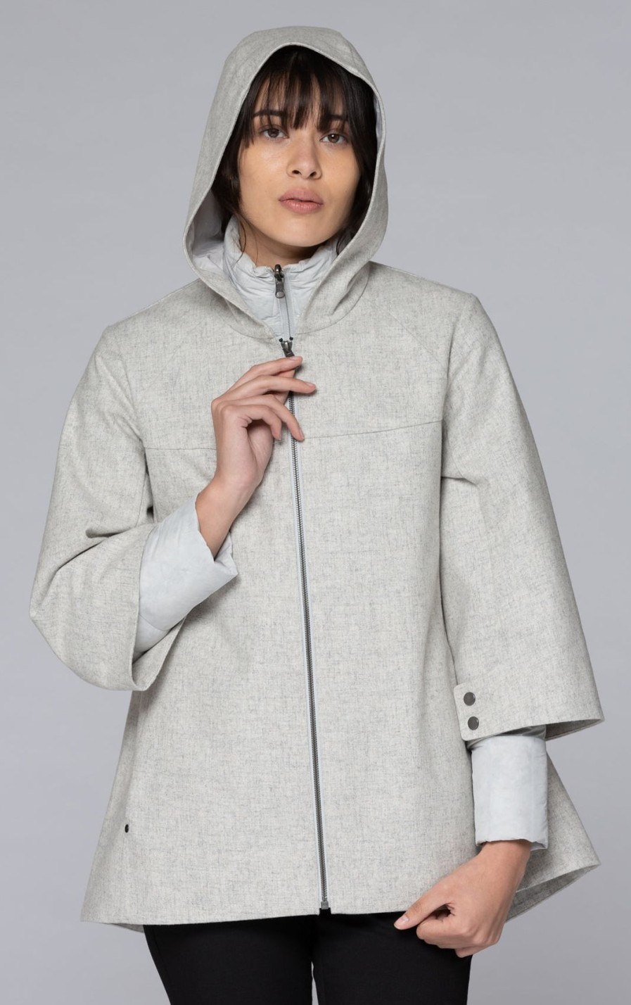 Women'S Alchemy Equipment | 3-In-1 Down Swing Coat Silver Grey